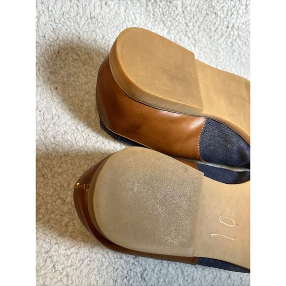 GH Bass Womens Dixie Saddle Shoes Oxfords Flats Denim Brown Trim Laces Up Sz 10M - Picture 13 of 14